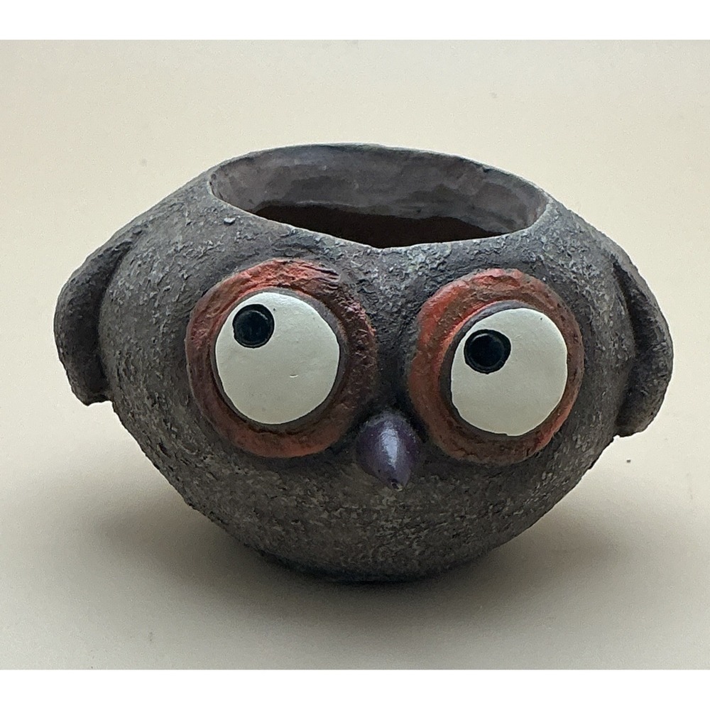 Blobhouse Papaw Owl Planter‎ Whimsical Resin Bird Succulent Pot Gesine Kratzner